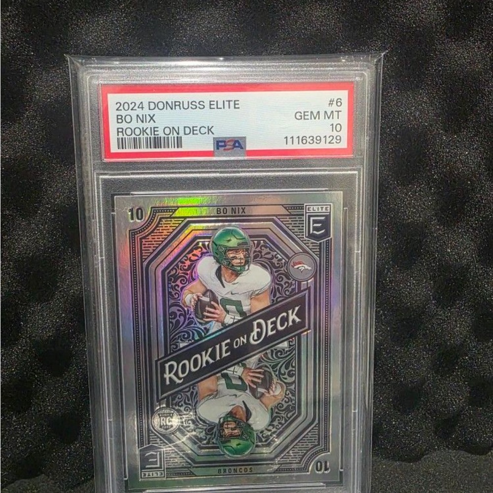 PSA10 Bo Nix 2024 Donruss Elite Rookie Card